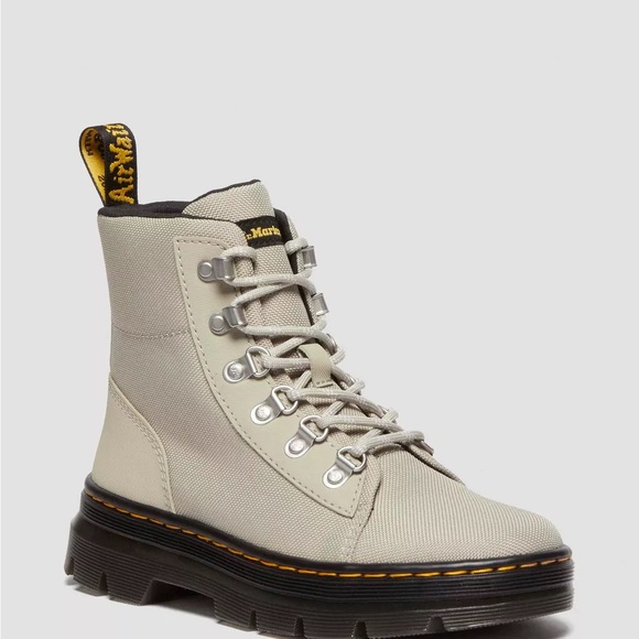 Dr. Martens Shoes - Dr Doc Martens Womens Air Wair Taupe Lace Up Combat Boots Size 8 NEW
